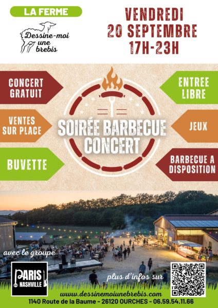 dessine-moi-une-brebis-vente-directe-produits-fermiers-la ferme-soiree-barbecue-20-septembre-24-affiche